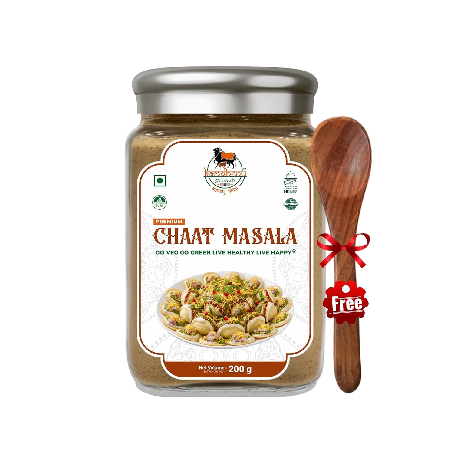 Satvik Sanatani Sawaminaryan, Jain, Vegan Tangy Street-Style ChatPata Spice Masala | Blend Natural Ingredients Cumin, Coriander, Pudina, Pink & Bla