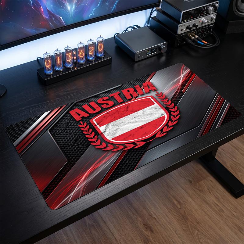 Austria Football Crest Mouse Pad, Extended Non Slip Rubber Desk Mat for Gaming Office Laptop Fan Gift