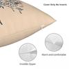 Vlinder Natuur Bloemen Vierkante Kussensloop Polyester Linnen Fluweel Creatieve Rits Decoratieve Huis Kussenhoes
