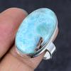 Larimar Gemstone 925 Sterling Silver Jewelry Ring Size 10