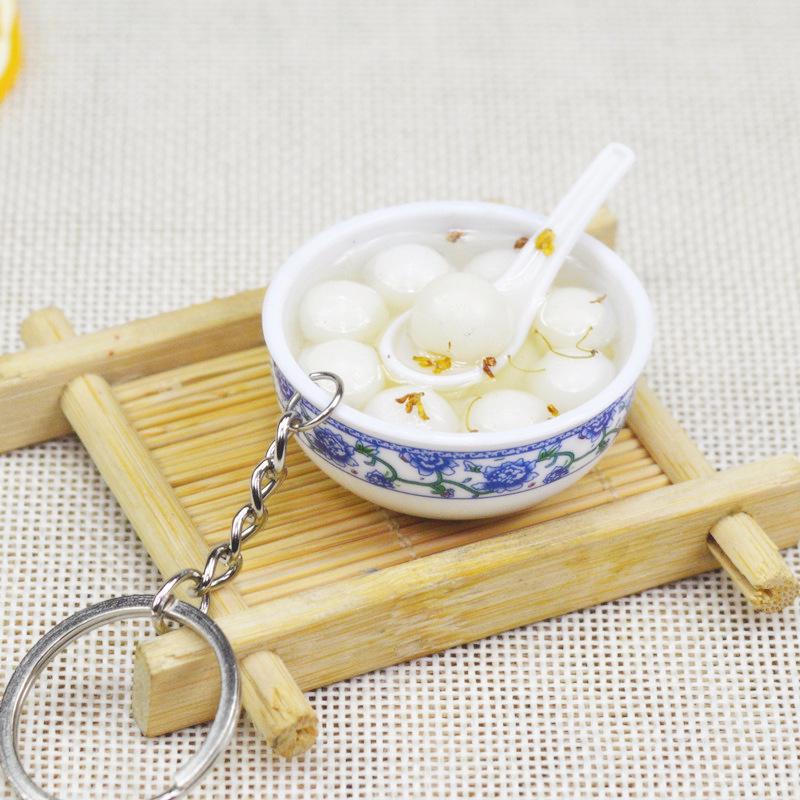 Kids' Mini Kitchenware: Noodle Bowl Keychain Fun Toy & Student Souvenir