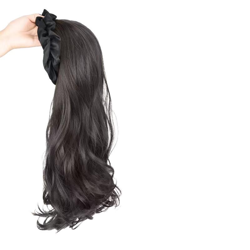 Elegant Cloud Headband with Long Curly Fake Hair