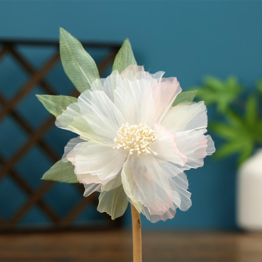 Handmade Juan Yarn Hot Flower Hairpin Peony Peony Hanbok Back Pressure Headdress Tang Style Flower Gradient Green Ancient Style Hanbok Headwear