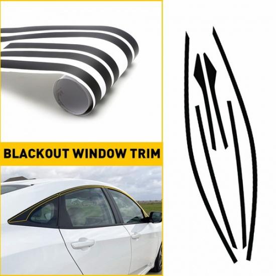 2er-Set Chrome Delete für Overlay Blackout 2016-21 Honda Limousine Civic Fensterleiste BL
