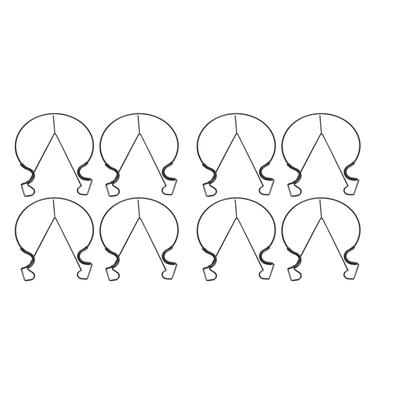 8pcs Railing Plant Pot Holder Iron Rack Floating Garden Flower Pot Stand Baskets Shelf for Outdoor