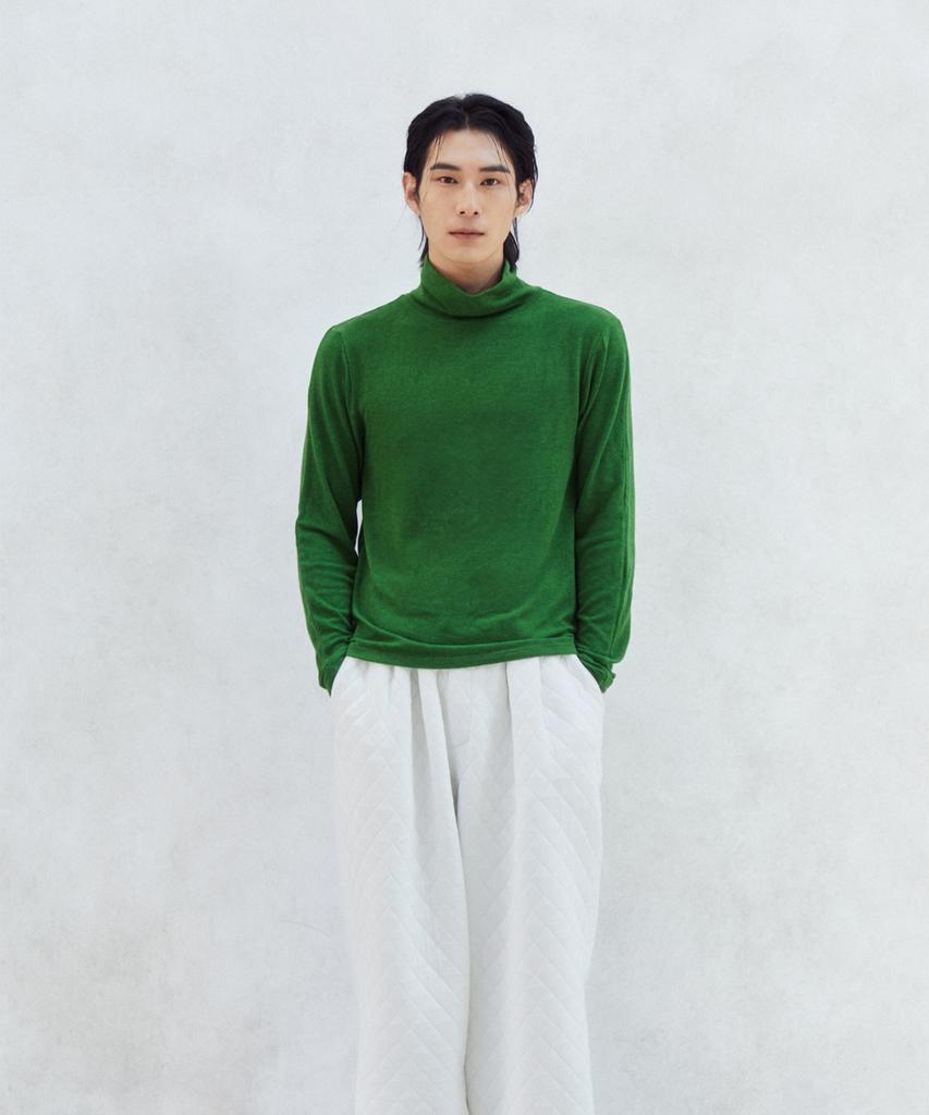 DENSITY Stitch Turtleneck Tee_Forest Green