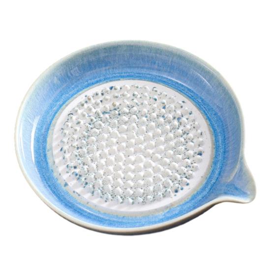 Piatto Grattugia in Ceramica con Smalto Graduale, Schiacciaglio Multi-Funzione per Aglio e Ciotola per Frutta per Cucina, Piatto da Cucina Antiruggine per Purea e Pasta, Decorazione per la Casa