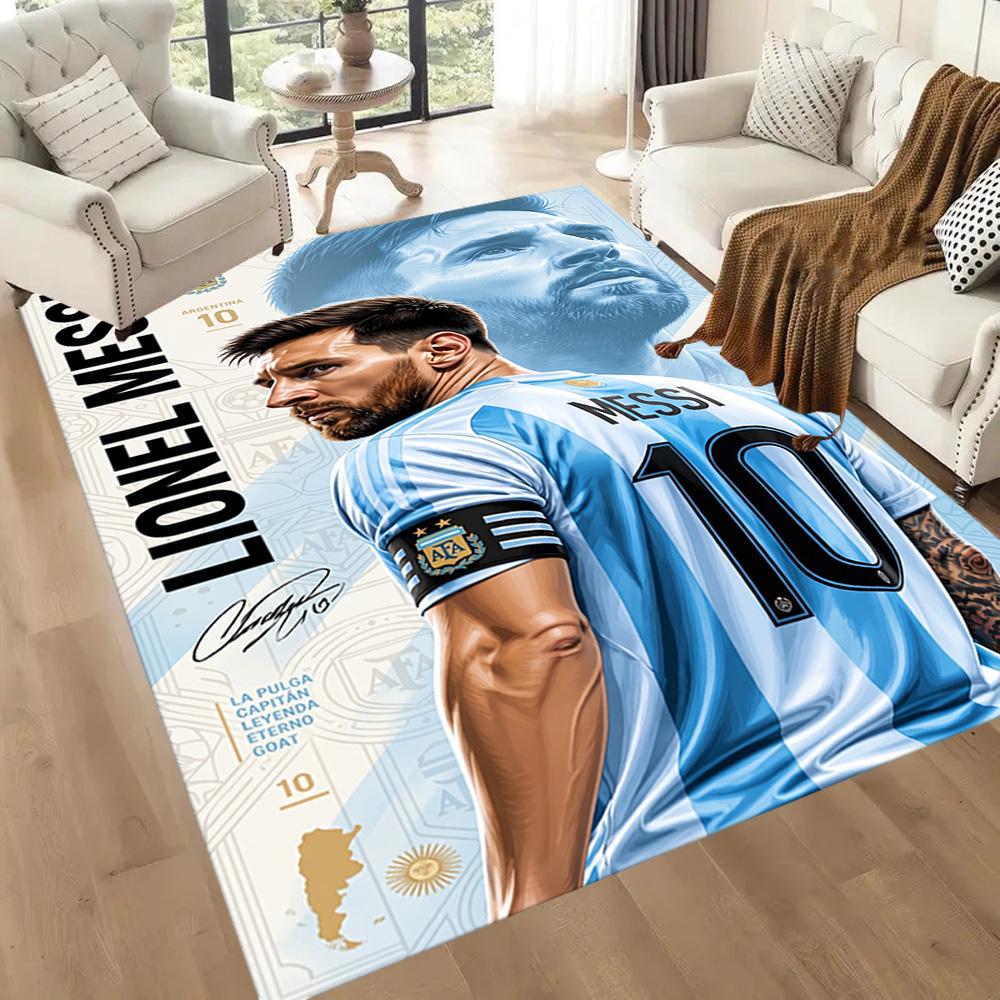Messi 531 Area Rug Suitable for Dormitory Living Rooms Bedrooms Game Room Antislip Carpet Decorate Offices
