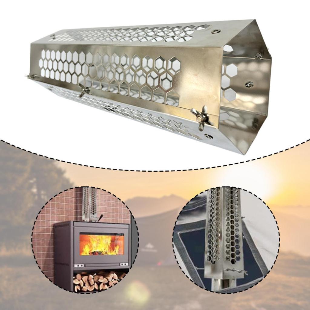 Stove Pipe Spark Arrestor Stainless Steel Tube Chimney Extension Filter for Tent Stove Fireplace Camping Cooking Accessories