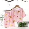 Summer Cotton Pajama Set Thin Air Conditioning Wear for Kids Baby Home Loungewear