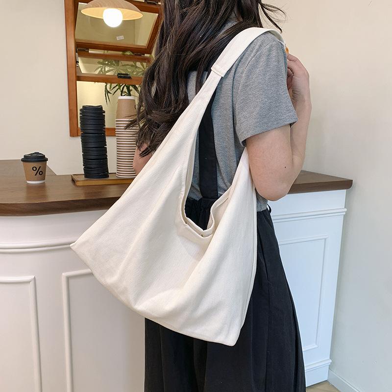 Fashion Single Product Simple Solid Color Canvas Women's Mother Bag Tote Bag New Commuter Shoulder Handbag