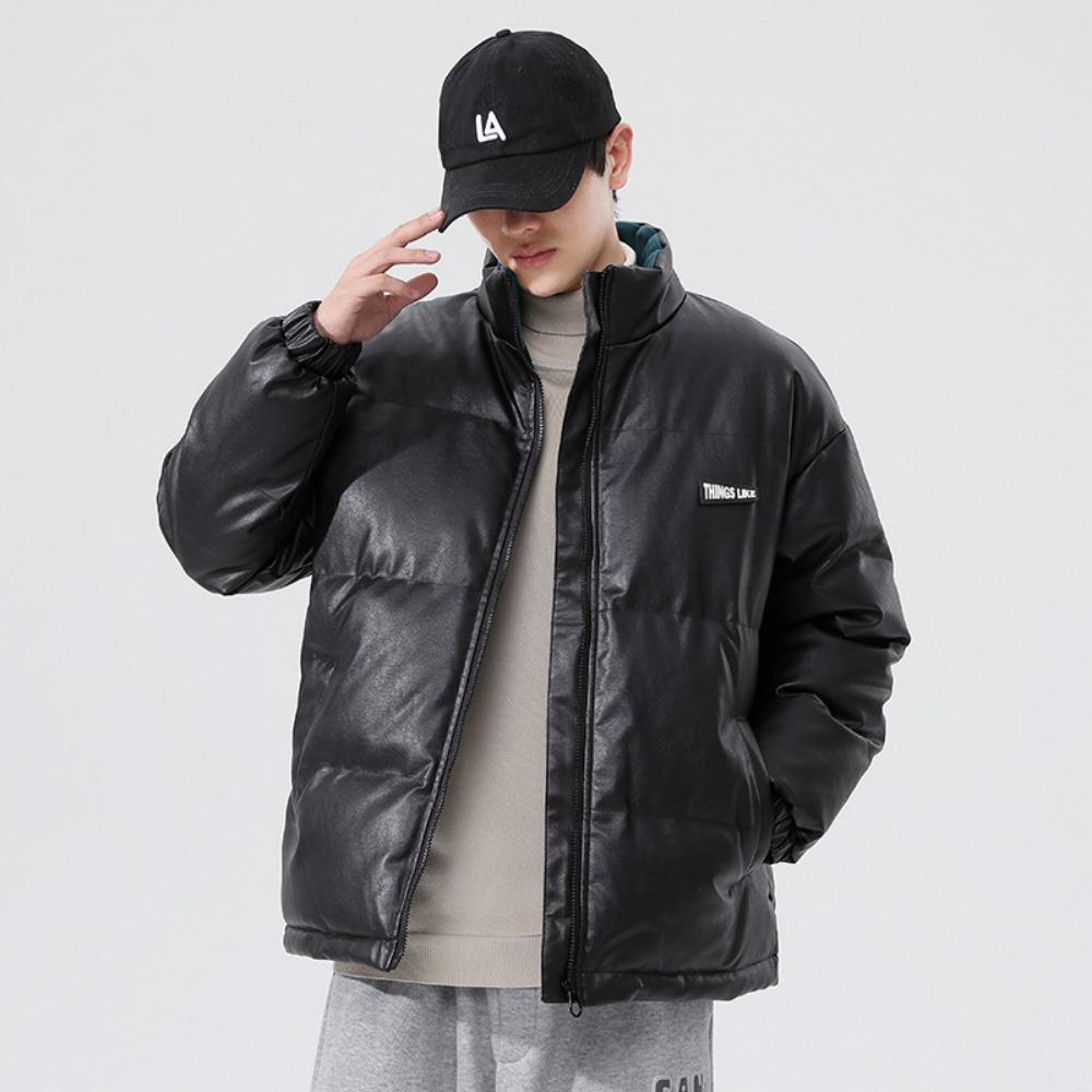

Padded clothes stand-up collar thickened men s padded clothes trendy brand autumn and winter men s padded jackets loose M