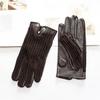 Motorcycle Riding Touch Screen Sheepskin Leather Gloves Women's Thin Unlined Knitted Spring and Autumn Ladies Driving Gloves