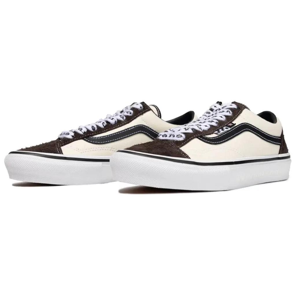 Vans Punkandyo X  Style 36 Part 2 Comfortable Versatile Low-Top Skate Shoes Unisex Sneakers White Brown VN000D5BBS8