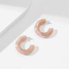 Acetate Earrings Set of 3 Pairs, Metal Creative Acrylic Earrings, Retro Temperament Colored Earrings