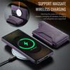 For Magsafe Charging 2 In 1 Detachable Leather Case For Samsung Galaxy S25 S24 Plus S23 Ultra Magnetic Wallet Cards Cover