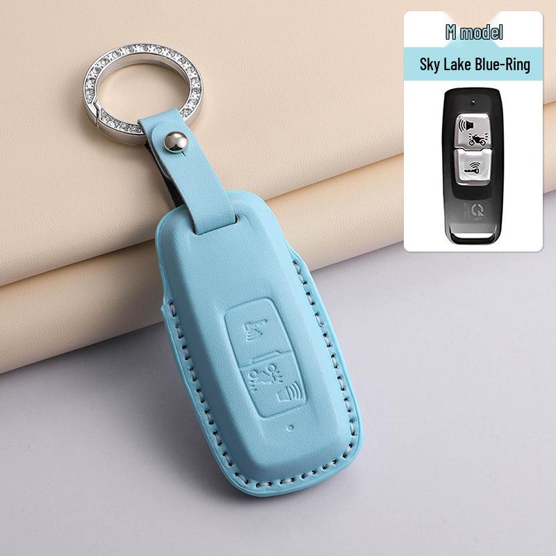 Handgemaakte Motorfietssleutelhoes voor Click150, Vario150, PCX160 - Twee Knoppen Stijl