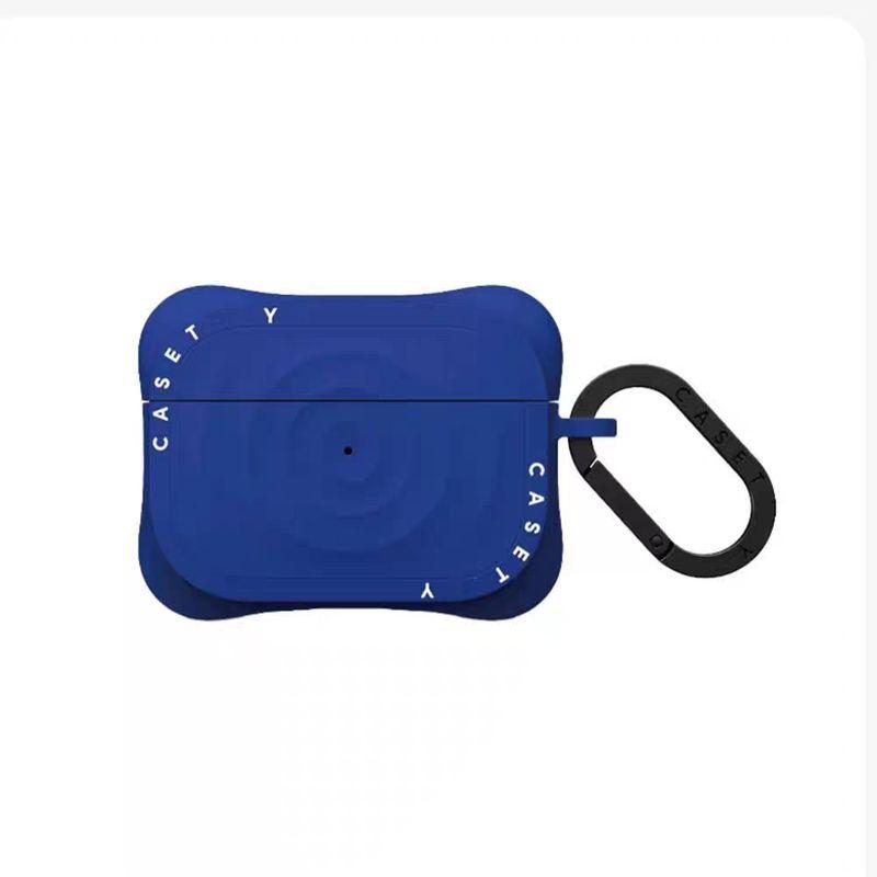 

Защитный чехол Pro2 второго поколения Стильный Подходит для однотонного силиконового чехла для беспроводных Bluetooth-наушников Apple Airpodspro второго поколения Apple AirPods 4 C- fy quiet blue wave ear shell