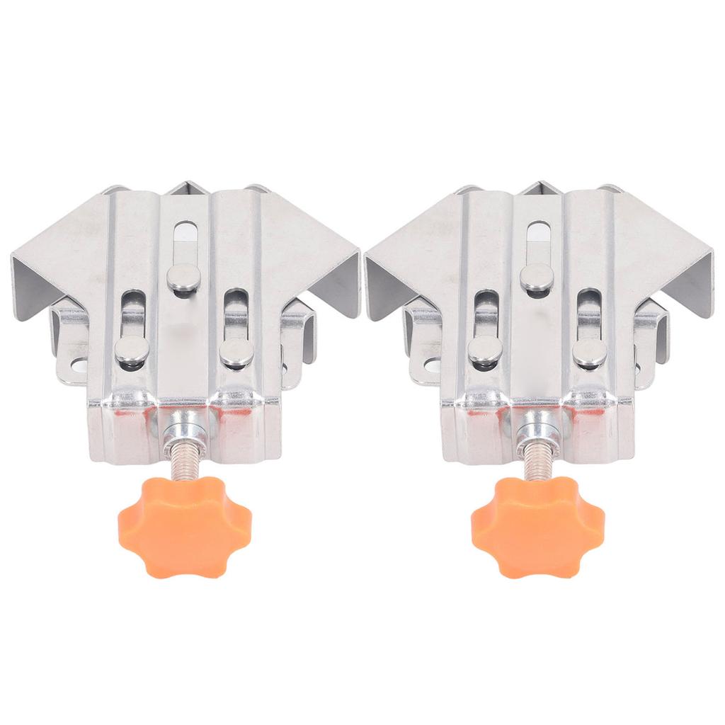 2Pcs Right Angle Clip Stainless Steel Mouth Closed 90 Degree Quick Corner Clamp for Woodworking