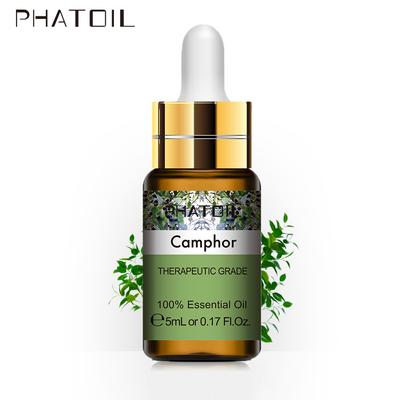 PHATOIL 5ml Camphor Pure Essential Oil Diffuser with Dropper Body SPA Massage Boost Immunity Relieve Stress Purify the Air Bactericide