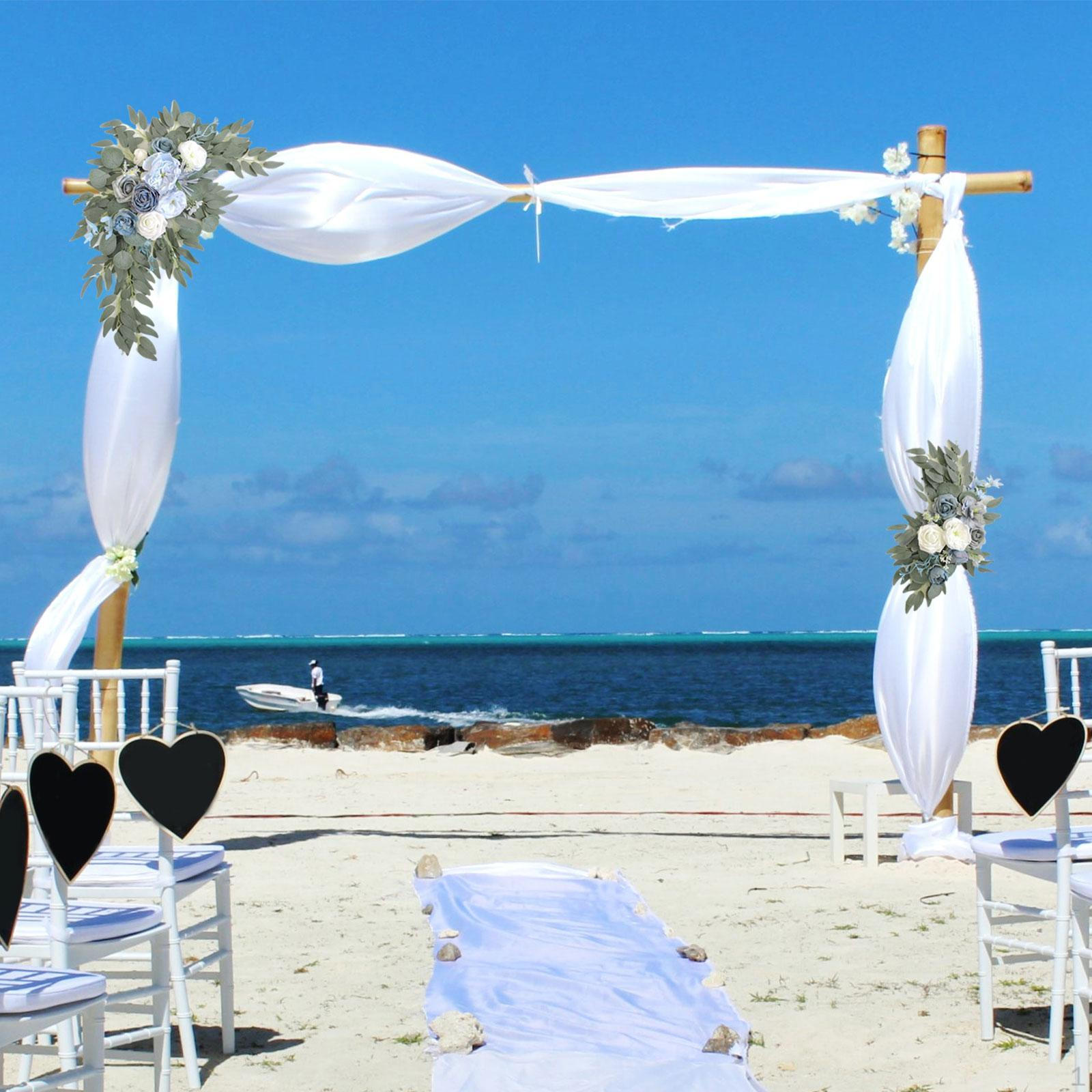 

Искусственный Цветок Гирлянда Набор Стул Цветочная Гирлянда Фон Домашний Декор Свадьба для