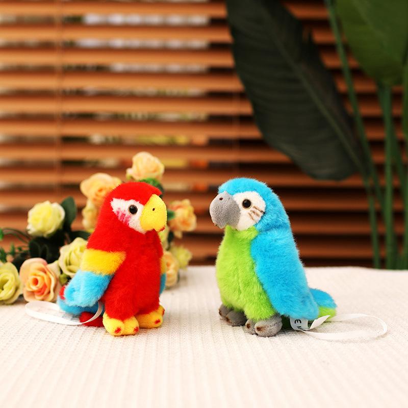 Simulation Parrot Doll Plush Toy Zoo Colored Parrot Doll Children Accompany Soothing Doll