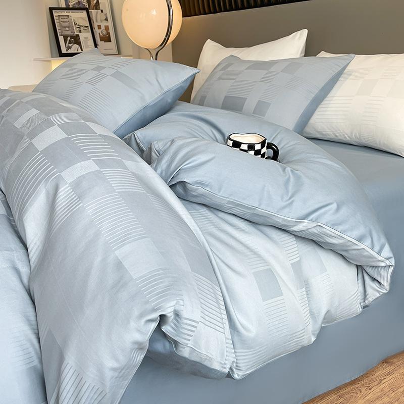 60 Long-Staple Cotton Beds,4-Pcs Set, Pure Cotton, Light Luxury, High-End Bedding, High-End Quilt Cover, Bed Sheet 3-Pcs Set