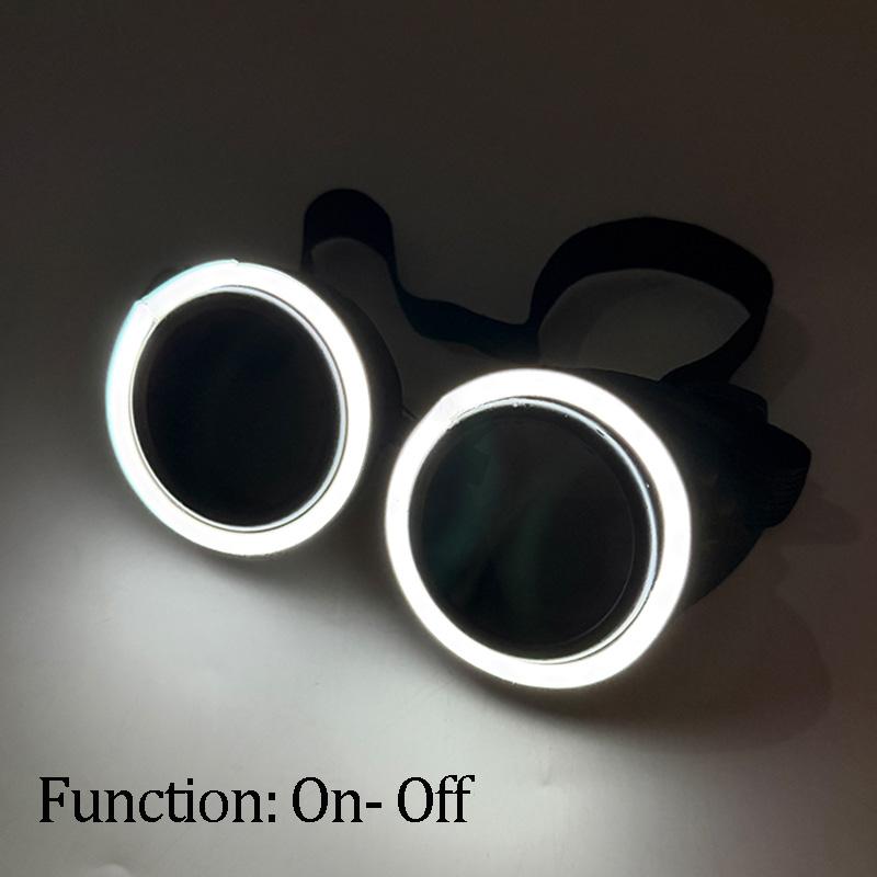 2026 Round LED Glasses Disco Fluorescent Party Punk Luminous Glasses Men Women Bar Nightclub Neon Glasses Music Concert Supplies
