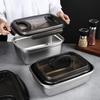 304 Stainless Steel Food Storage Container with Handle