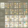 20Sheets/bag Creative Wardrobe Themed Dual Material Stickers Notebook Sticker Diary Clippings Collages Background DIY Decoration