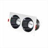 Double-Headed COB Narrow Bezel Wall Washer & Downlight, Anti-Glare Square Grid Spotlight for Hotels & Living Rooms