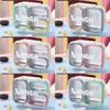 2/3 Compartments Portable Food Container Sealed Design Divided Lunch Plate  Outdoor Activities