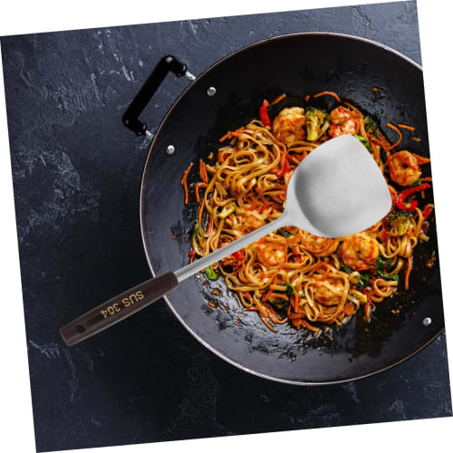 LABRIMP Multipurpose Stainless Steel Cookware Set, 4-Piece Set with Handles, Spatula, Ladle, and Spoon for Kitchen Use