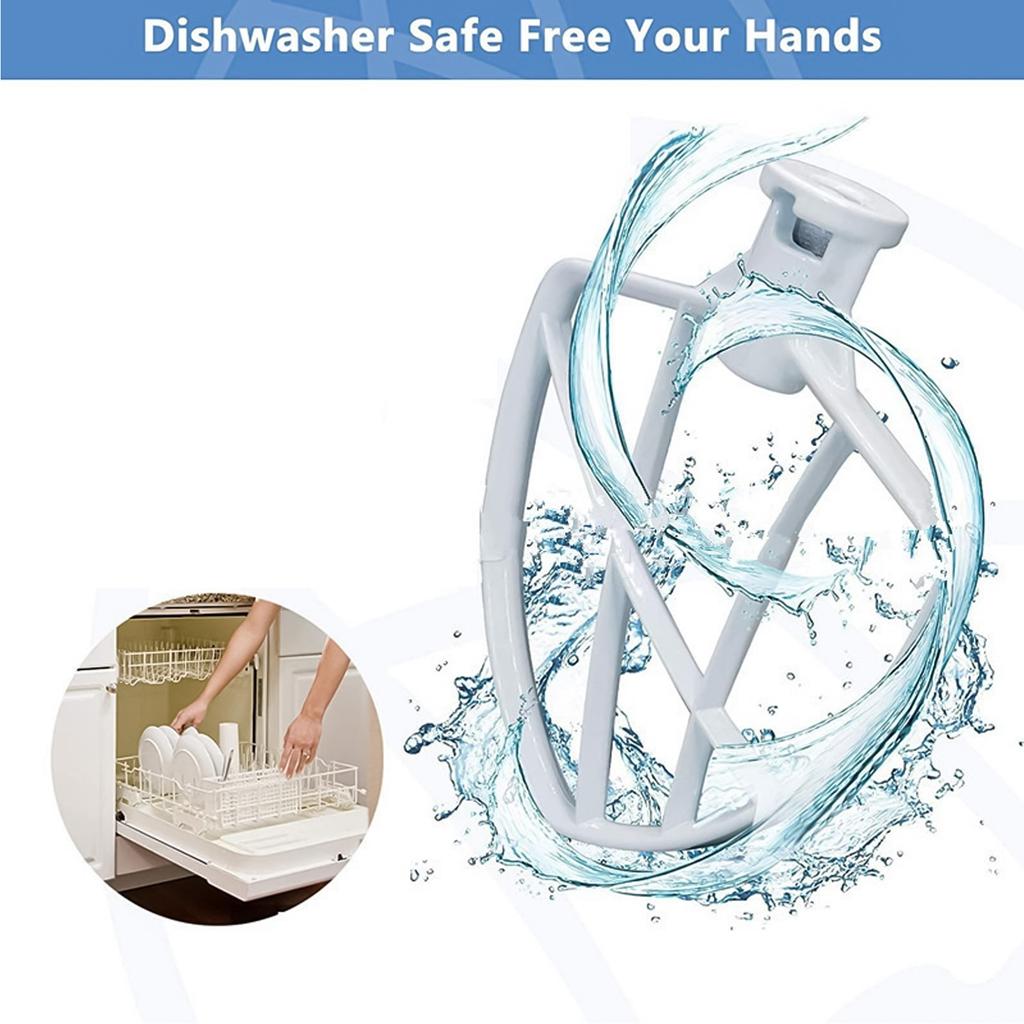 Coated Flat Beater Replacement Dough Mixing Paddle for 5.5-6QT Stand Mixer Efficient Metal Mixing Attachments Durable