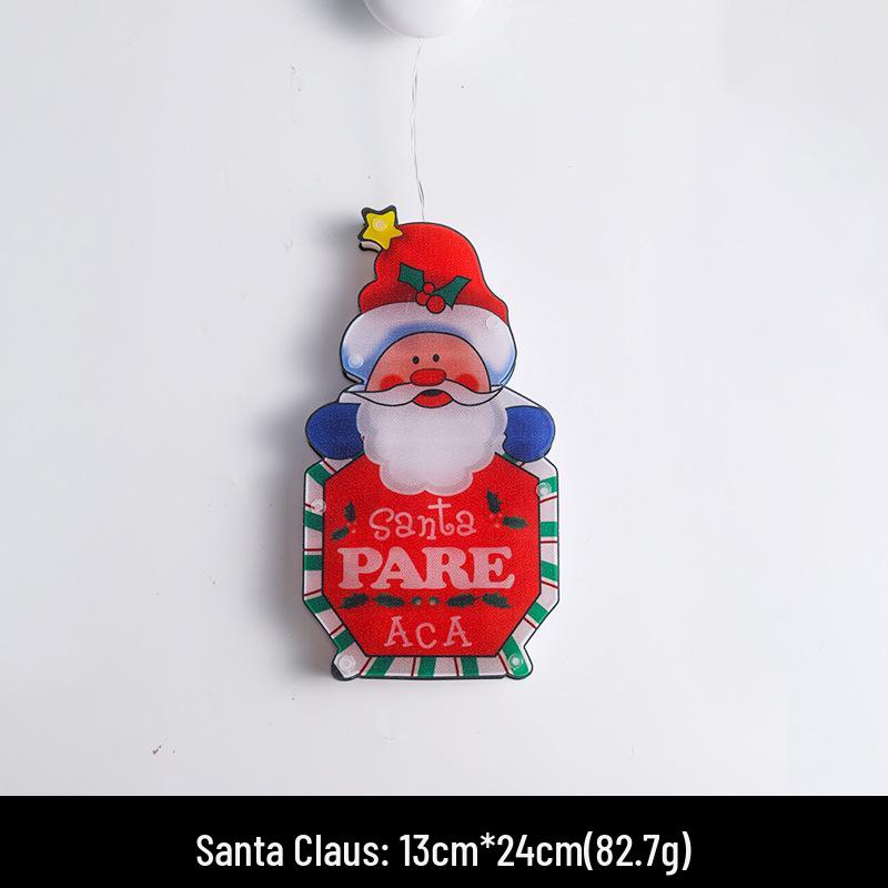 LED Christmas Tree Snowflake String Lights with Santa Claus Decoration