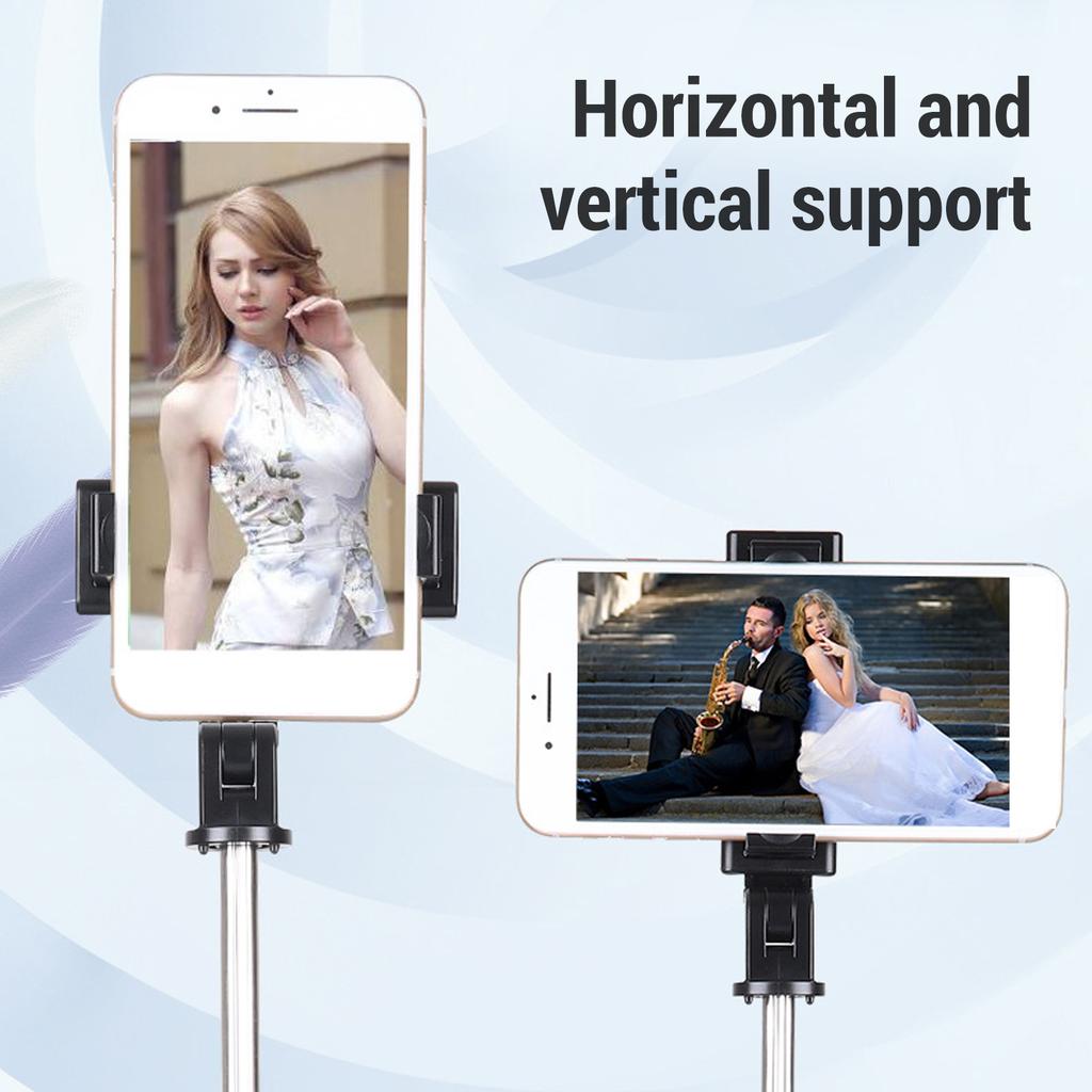 Selfie Stick Tripod with Light Portable Phone Tripod Stand Universal Extendable Stainless Steel Bluetooth Selfie Stick with Remote
