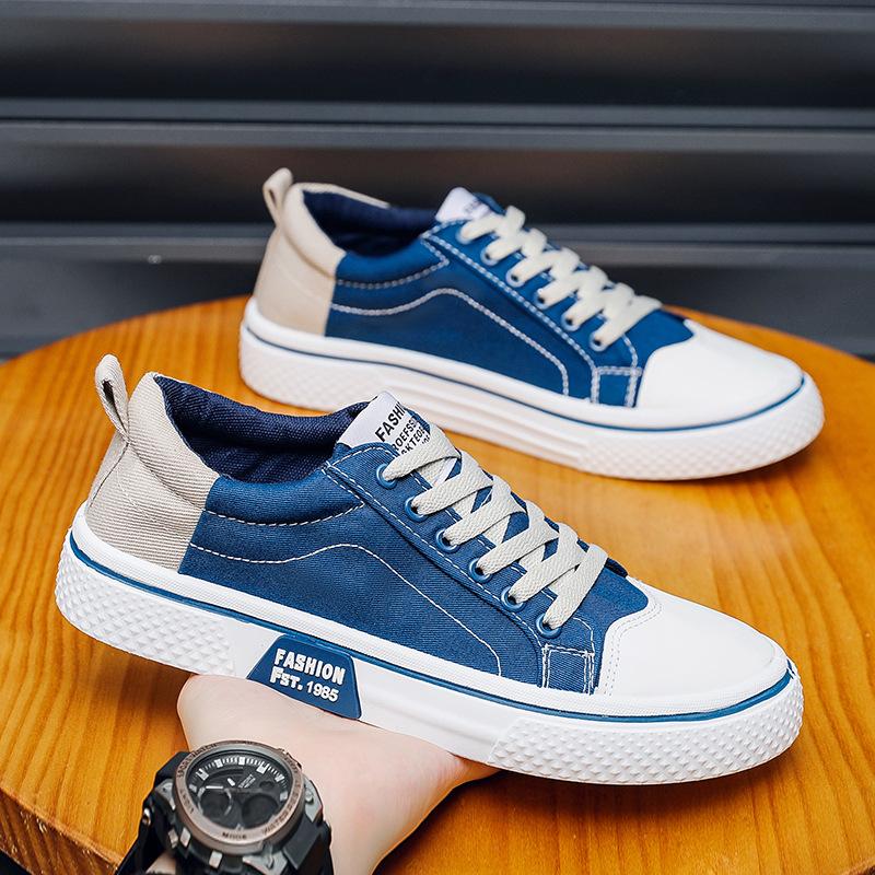 

Мужские весенне-летние новые дышащие парусиновые туфли Joker для скейтборда на мягкой подошве, повседневные спортивные модные кроссовки для бега. 42