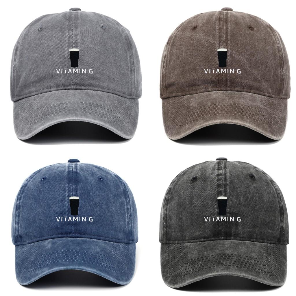 Vitamin G Letter Baseball Cap With Retro Style And Adjustable Fit For Outdoor Activities