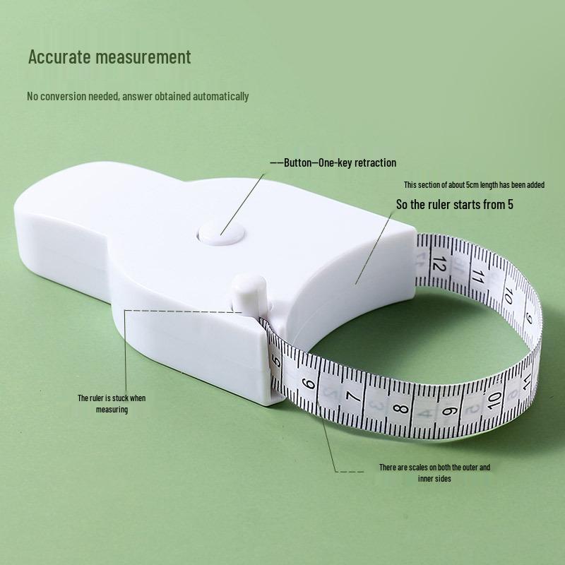 Portable Automatic Measurement Tape: 3D Ruler for Waist, Arm, Leg, and Chest Circumference