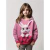 Children's Cute Rabbit 3D Digital Printed Girl Fashion Trend Hooded Sweatshirt