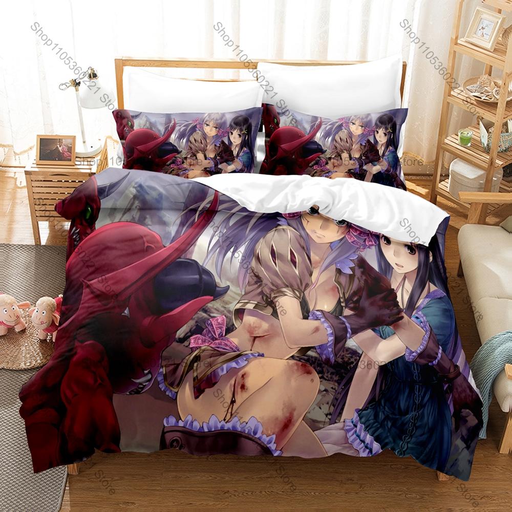 Atelier Totori The Adventurer of Arland Duvet Cover + 2 Pillowcases Alchemist Game Polyester Gamer Bedroom Decor