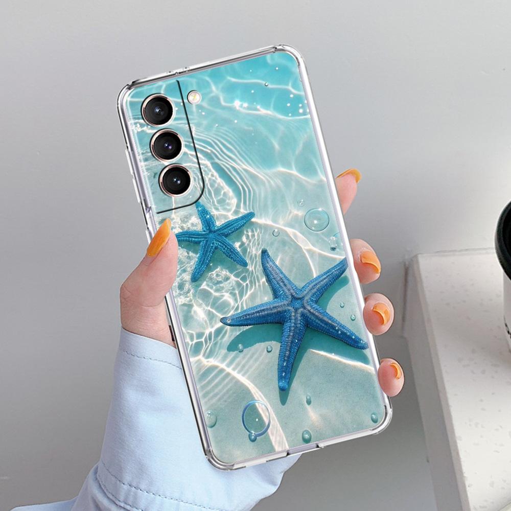 Phone Case For Samsung Galaxy S26 S25 S24 S23 S22 Ultra S20 S21 FE 5G Plus Soft Clear Cover Ocean Dolphin