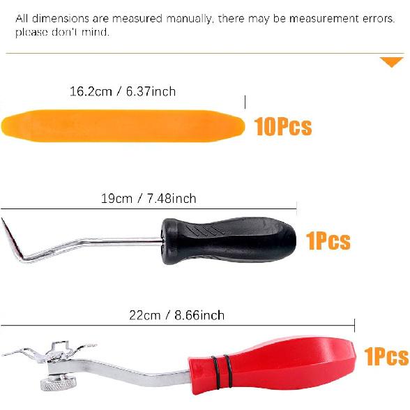 12 Piece Windshield Tallation Tools Kit, 10 Piece Stick Setting Tool, 1 Piece Offset Windshield Talling Tool, 1 Piece Cotter Pin Puller For Talling