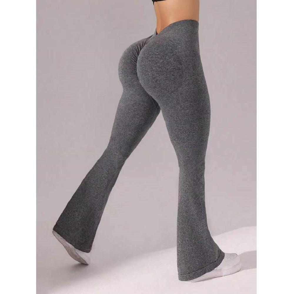 Flare Leggings V-shaped Hip Yoga Pants Women High Waist Wide Leg Pants Women Gym Fitness Sports Latin Dance Trousers