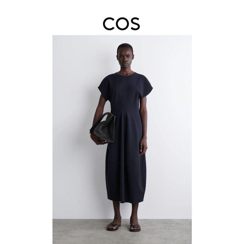 

Cos Women s Slim Fit Waist-Tight Dress Navy Blue 2025 Autumn New 1275075005 Navy blue 155/80A((XS))