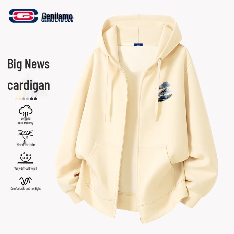 GENIOLAMODE Men s Casual Cardigan Sweatshirt L