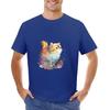 Adorable Kawaii Watercolor Cat T-shirt customs sports fans boys animal print clothing