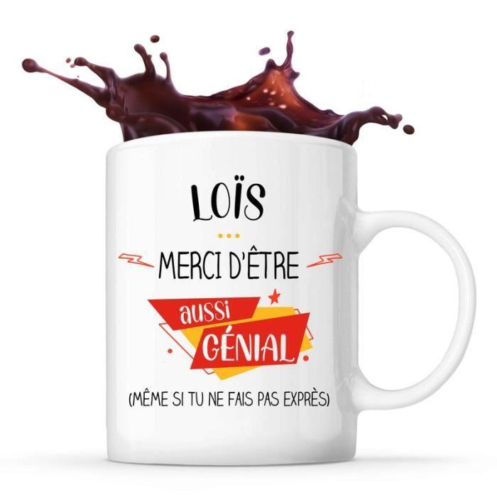 Mug - Loïs - Ceramic - White - Cylindrical - Dishwasher Safe