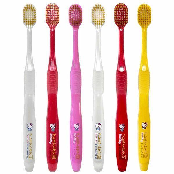 Japan EBISU Premium Care (Cinnamoroll / Hello Kitty) 6-row Compact Tooth Brush, 1 Piece