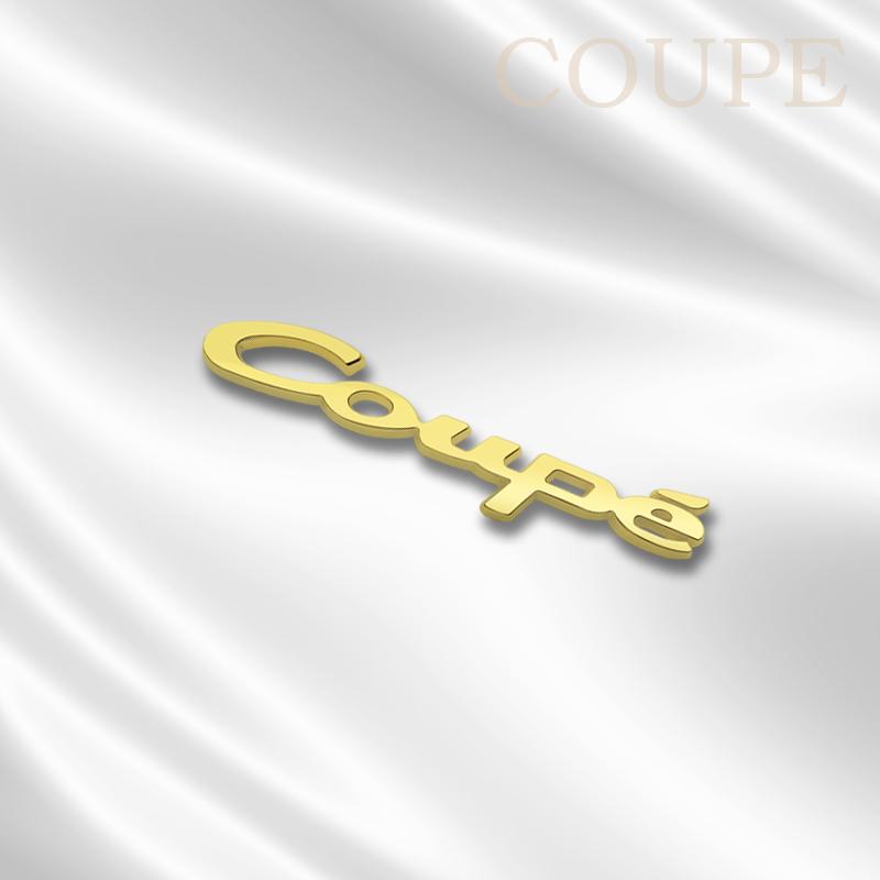 3D Badge Coupe Design Car Sticker Rear Trunk Body Letters Emblem For Ford Toyota Honda Hyundai Acura Mitsubishi Opel Accessory